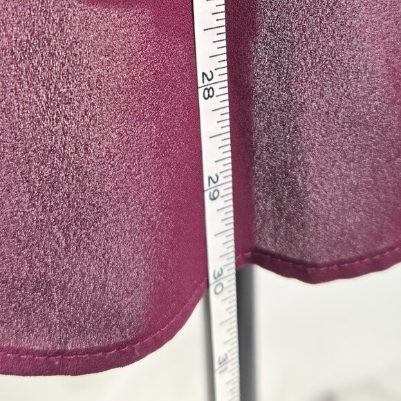 810-2 Torrid Purple/Burgandy Harper ¾ sleeve hi-low Tunic Blouse Size 2 18/20 - Picture 3 of 12